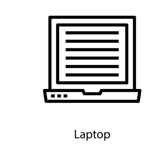 Laptop Teknik Vektor Linje Design — Stock vektor