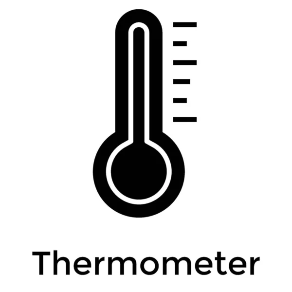 Thermometer Pictogram Ontwerp Gevulde Vector — Stockvector