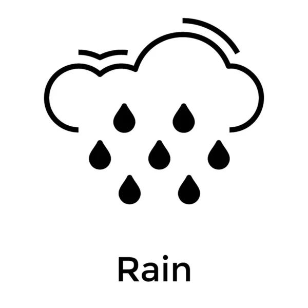 雨在固体图标设计 — 图库矢量图片