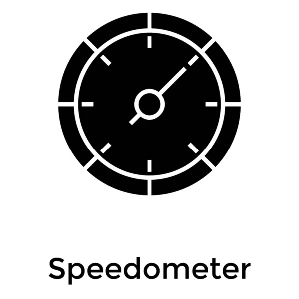 Speedometer Icon Isolated White Background Filled Vector — Stock Vector