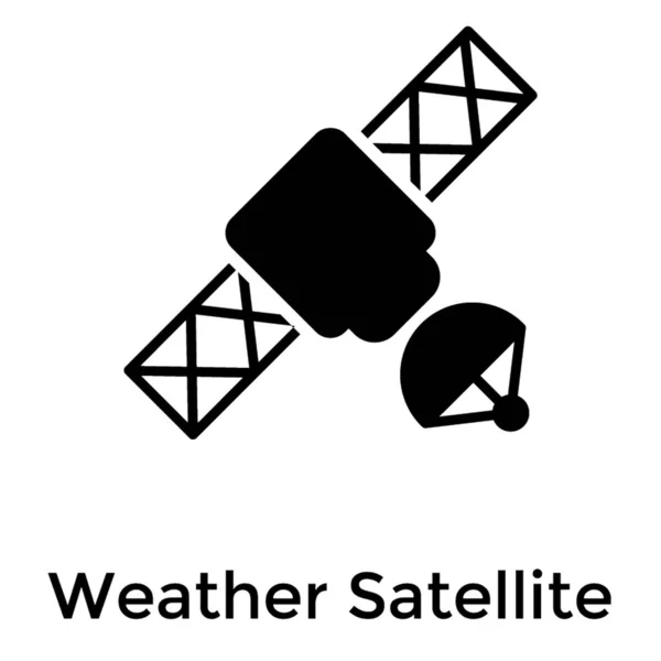 Satélite Meteorológico Design Sólido — Vetor de Stock