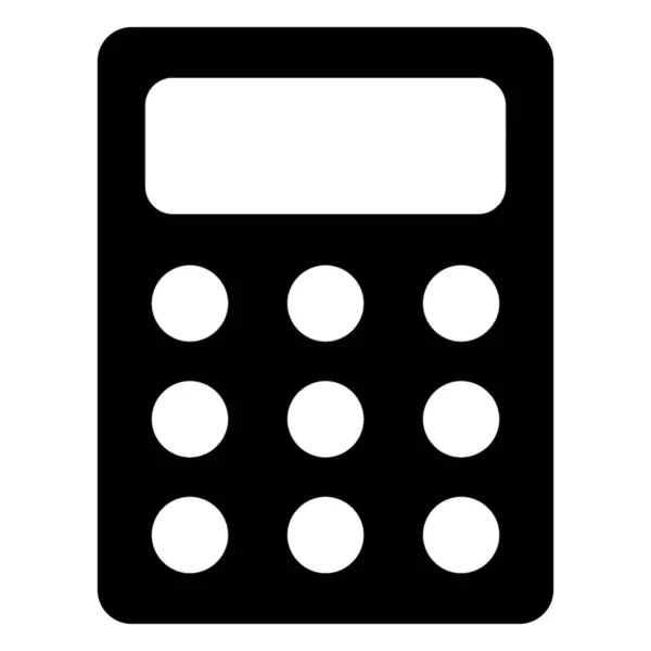 Taschenrechner Zahlendreher Symbol Solider Ausführung — Stockvektor