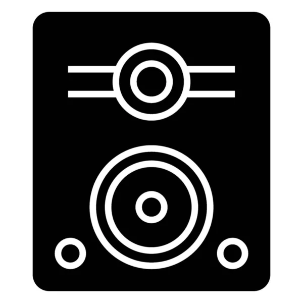 Symbol Des Lautsprechers Solidem Design — Stockvektor