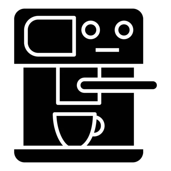 Koffiezetapparaat Icon Solide Ontwerp — Stockvector