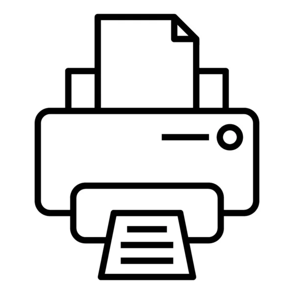 Impresora Icono Máquina Impresión Diseño Línea — Vector de stock