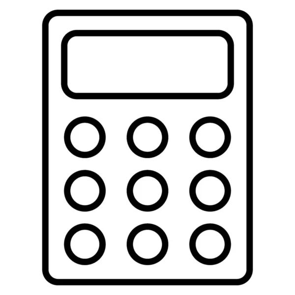 Taschenrechner Zahlendreher Symbol Liniendesign — Stockvektor