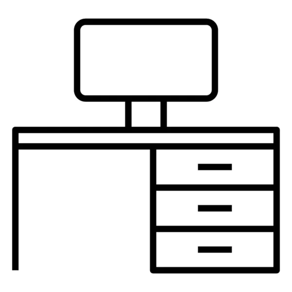 Schubladensymbol Liniendesign — Stockvektor