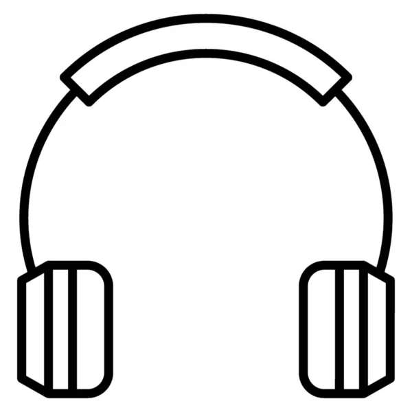 线路设计中耳机图标 — 图库矢量图片