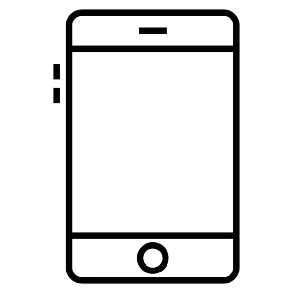 Icono Del Teléfono Inteligente Diseño Línea — Vector de stock