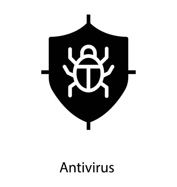 Antivirus Icon Filled Design — Stock Vector