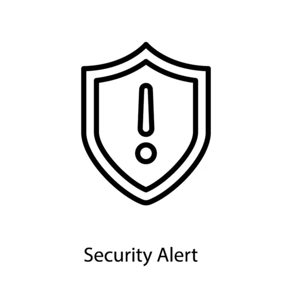 Sicherheitswarnung Symbol Symbolzeilendesign — Stockvektor