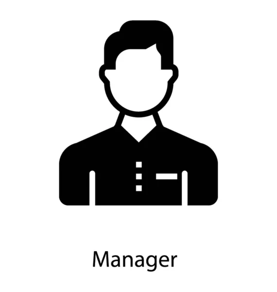 Manager Icon Design Filled Vector — Stock Vector