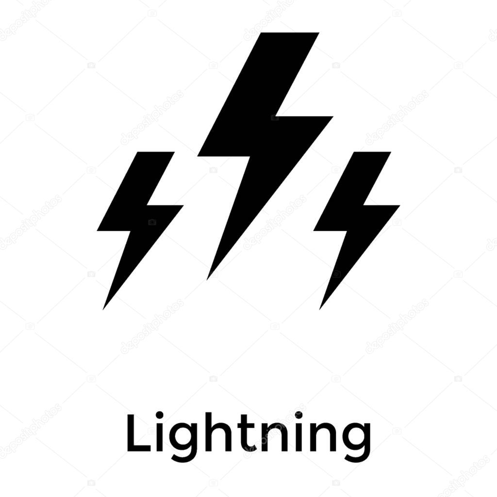 Thunderclap icon design, filled vector 