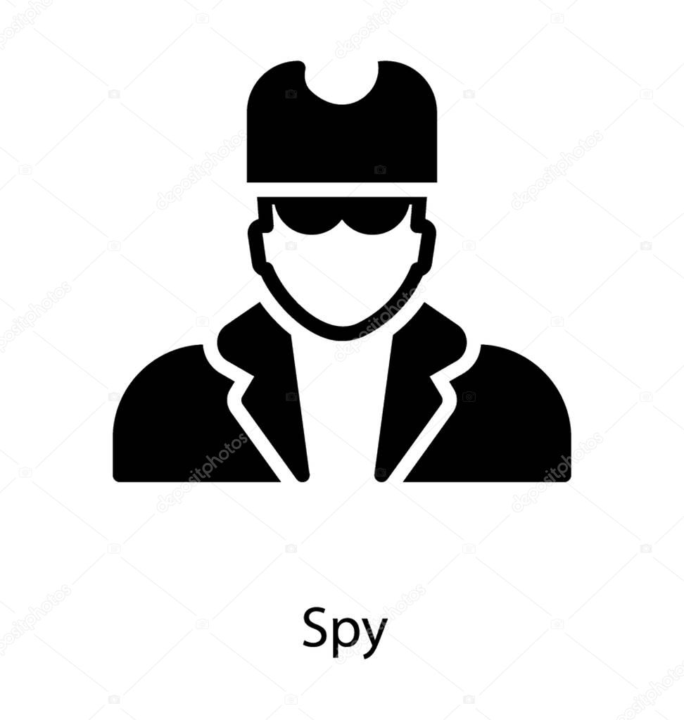 Glyph design of hacker icon.