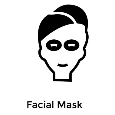 Yüz maskesi glyph tasarım simgesi 
