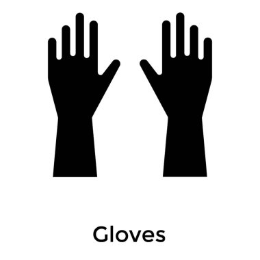 eldiven simgesi beyaz arka plan üzerinde 