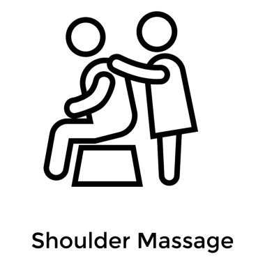 Spa omuz çizgisi simgesi vektörü