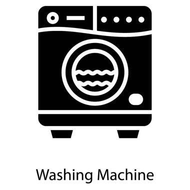 Çamaşır makinesi elektrikli ev aletleri simgesi.