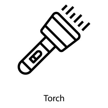 Satır tasarımında meşale simgesi.