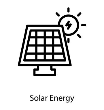Güneş enerjisi panel hattı vektörü 