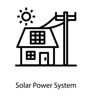 Hat ev elektrik vektör tasarımı 