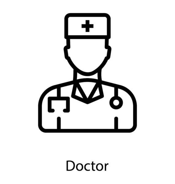 Γιατρός Στη Γραμμή Φορέα Σχεδιασμού — Διανυσματικό Αρχείο