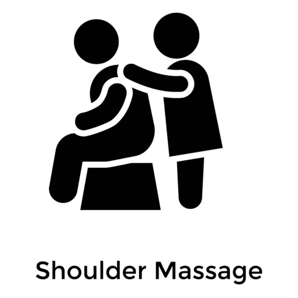 Spa Schouder Glyph Pictogram Vector — Stockvector