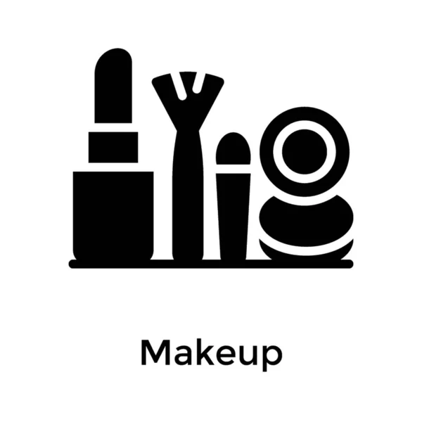 Icono Productos Maquillaje Aislado Sobre Fondo Blanco — Vector de stock