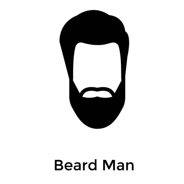 Твердая Икона Человека Бородой Аватара — стоковый вектор