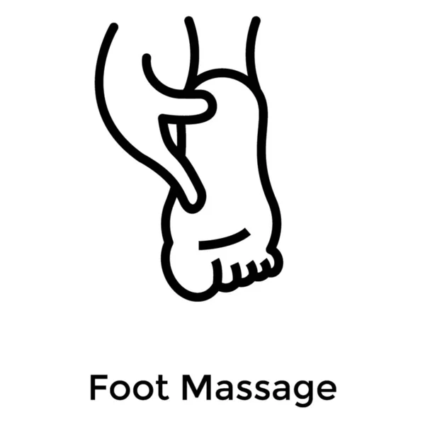 Icône Détente Conception Ligne Massage Des Pieds — Image vectorielle