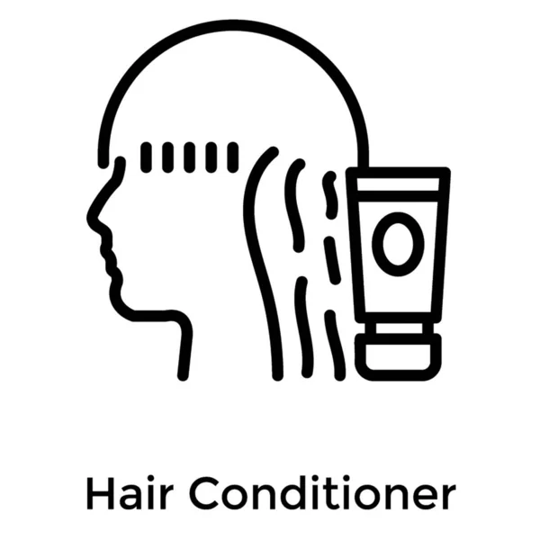 Вектор Значка Лінії Кондиціонера Волосся — стоковий вектор