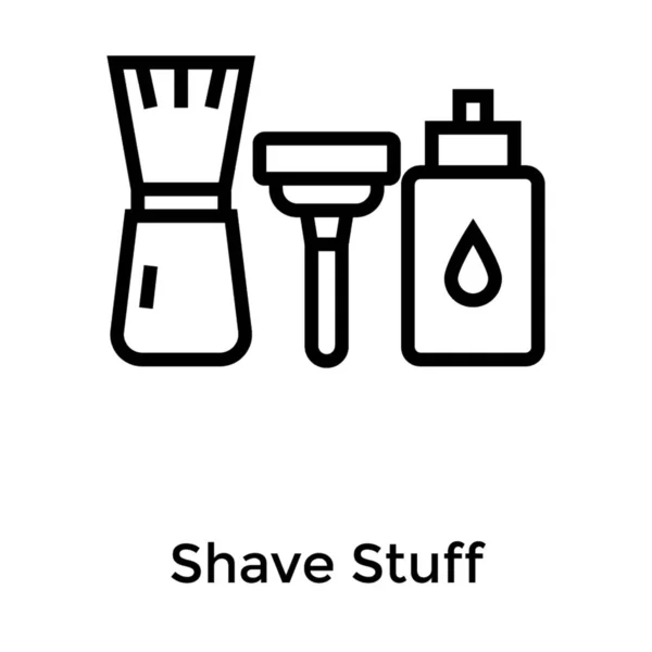 Shaving Kit Line Icon Design — Stock Vector