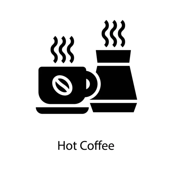 Kaffekopp Ikon Rad — Stock vektor