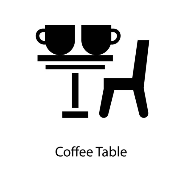 Kaffeepause Glyphen Design Vektor — Stockvektor