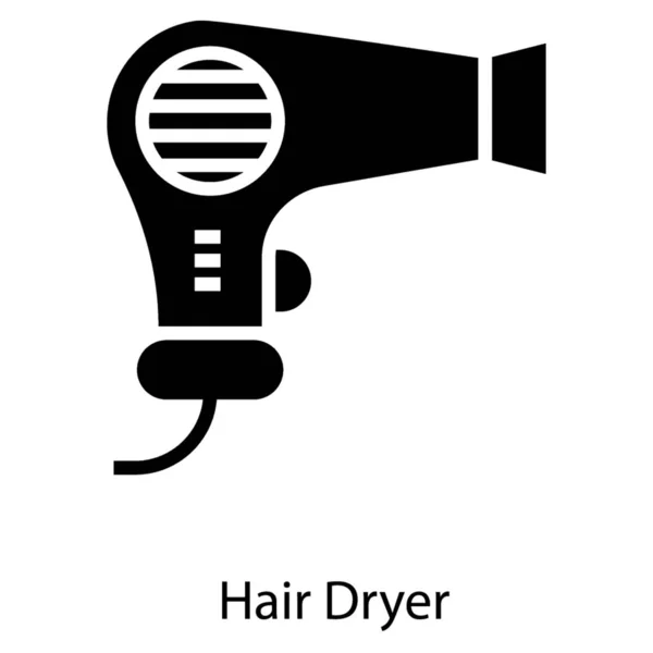 Icon Hair Dryer Glyph Vector Design — Stock Vector