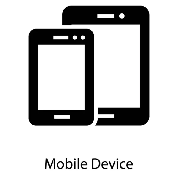 Icono Teléfono Inteligente Diseño Lleno — Vector de stock