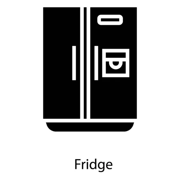 Fridge Icon Glyph Vector Design — Stock Vector