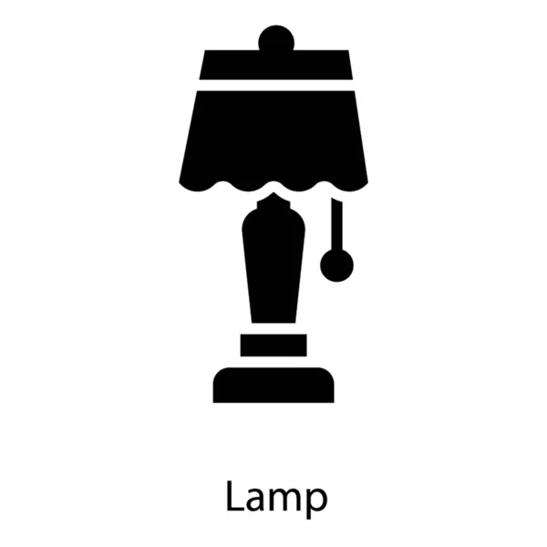 Tafellamp Pictogram Glyph Vector Design — Stockvector