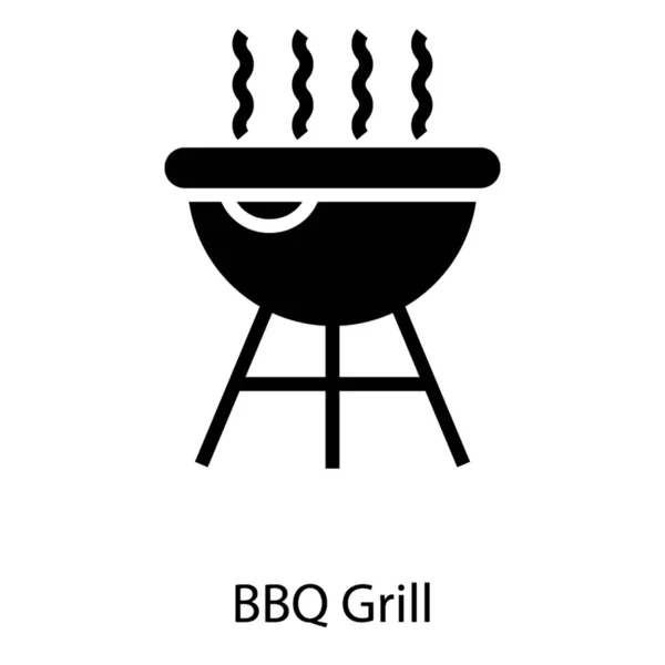 Conception Vectorielle Glyph Barbecue Grill — Image vectorielle