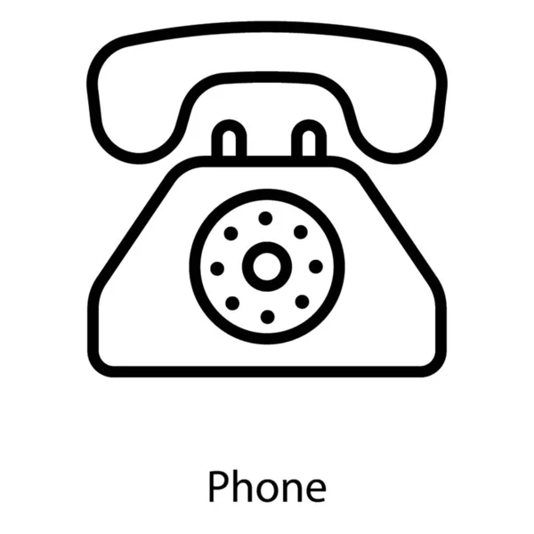 電話アイコンのラインベクトル設計 — ストックベクタ