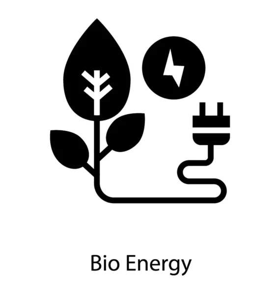 Vetor Bioenergia Orgânica Projeto Sólido —  Vetores de Stock
