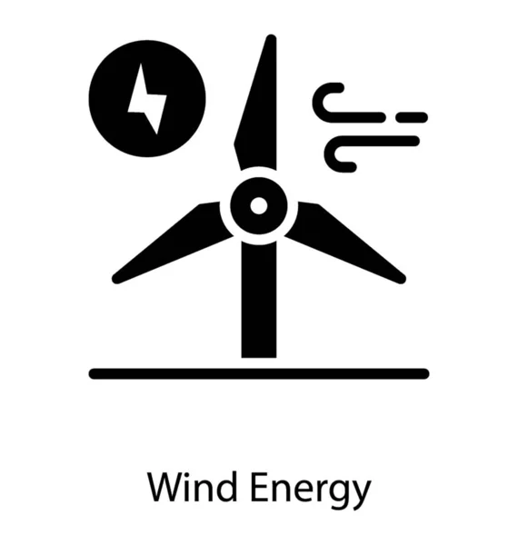 Windenergie Solider Ausführung — Stockvektor