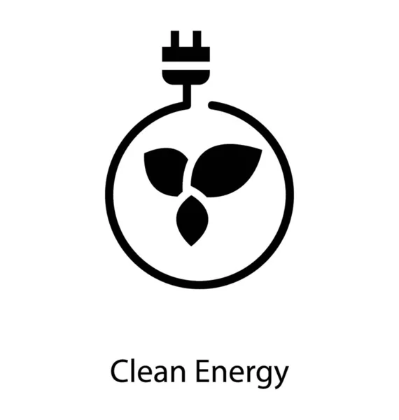 Vector Energía Limpia Diseño Sólido — Archivo Imágenes Vectoriales