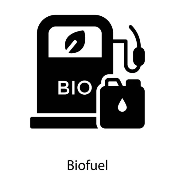 Biokraftstoffspender Vektor Solider Ausführung — Stockvektor