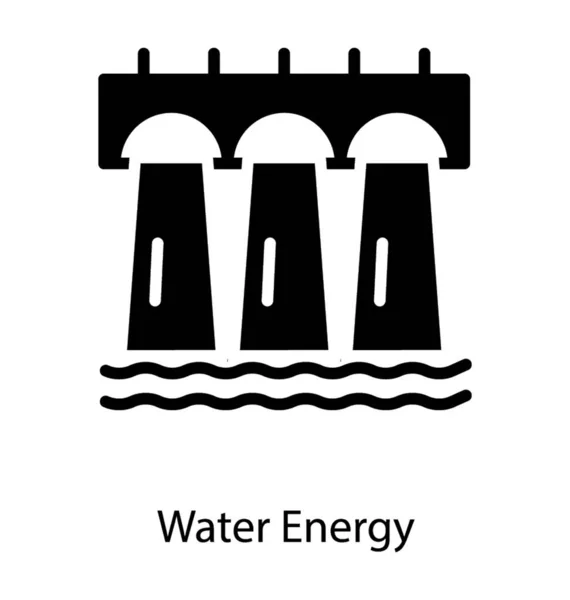 固体设计中的水力发电 — 图库矢量图片