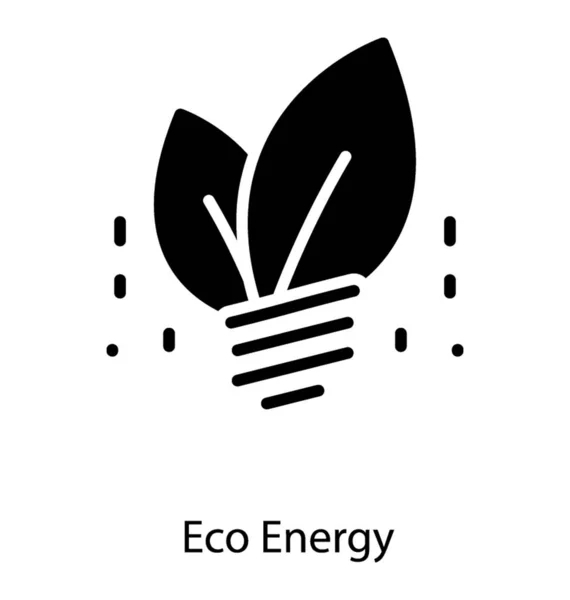 Вектор Екологічної Енергії Твердому Дизайні — стоковий вектор