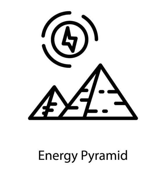 Eco Energia Piramis Ikon Kialakítás — Stock Vector