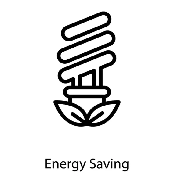 Wektor Oszczędności Energii Projektowaniu Linii — Wektor stockowy