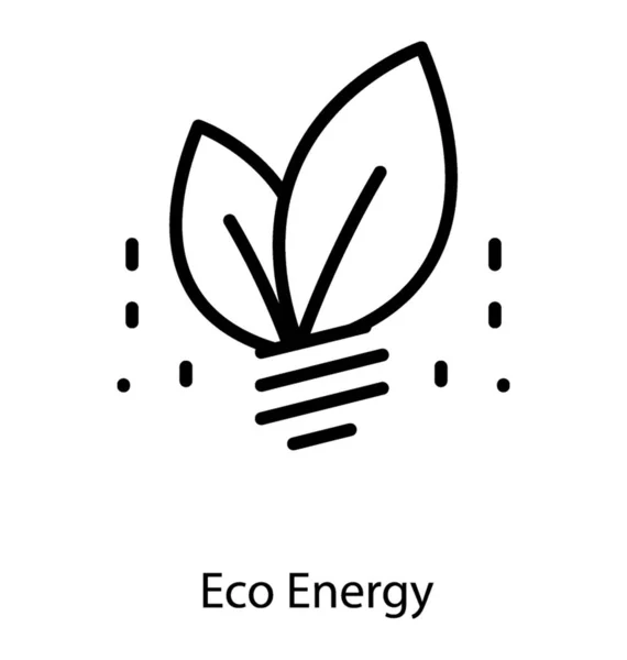 Eco Energia Vektor Vonaltervezés — Stock Vector