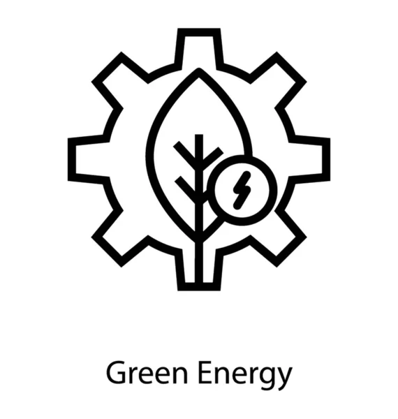 Icono Gestión Energía Verde — Vector de stock